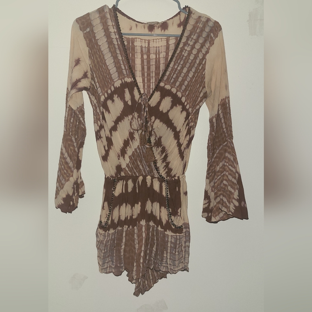 Brown Tie-Dye Jumpsuit